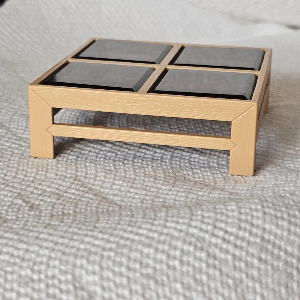VTG Tomy‎ Smaller Homes Dollhouse Furniture Coffee Table Side Table Corner Chair
